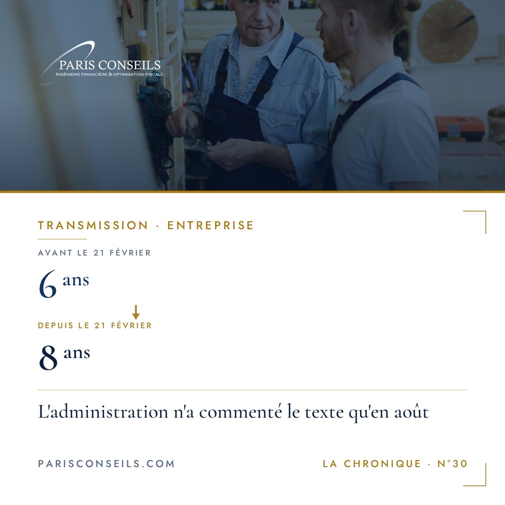 Le pacte Dutreil vous engage désormais huit ans, pas six